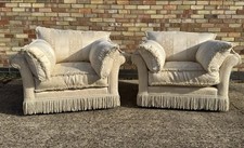 High End English Fantastic Quality Pair Of Armchairs Chairs  By Parker And Farr.