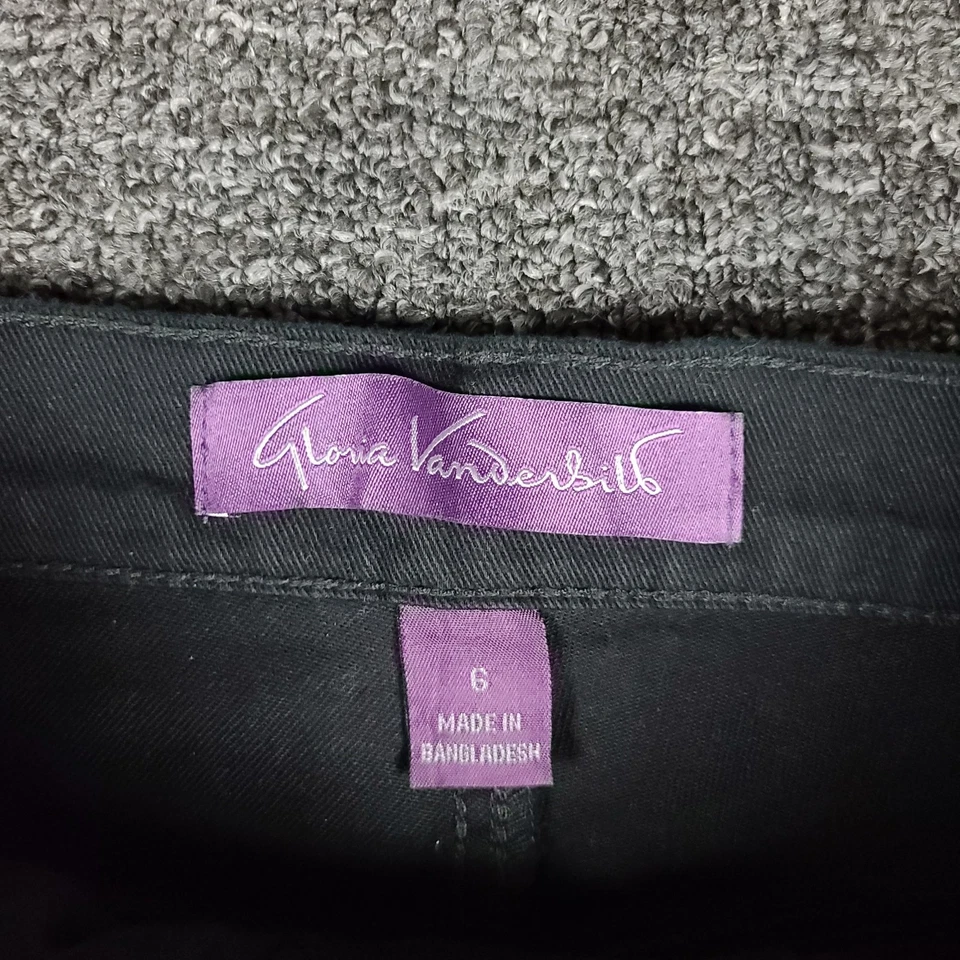 Gloria Vanderbilt Jeans Womens 6 Black Amanda Slimming Stretch High Rise 29x31 - Image 2 of 4