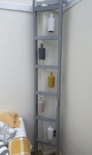 Tall Ornamental Single Painted Roof Ladder with 5 Painted Bottles Upcycled