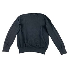 J Crew Reimagined Sweater Men S Black Crewneck Long Sleeve Pullover Ribbed Trim