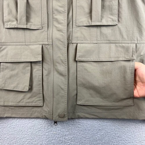 Magellans Travel Gear Mens Utility Vest Large Olive Green Multi Pocket Safari image 9