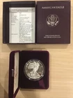 1993 P Proof American Silver Eagle one Dollar coin With Original Box and COA