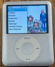 Apple iPod Nano 3rd Generation Silver 4GB NEW BATTERY,  Holds 1000 Songs 