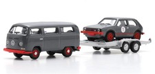1/87 VOLKSWAGEN T2 BUS TRAILER + VOLKSWAGEN GOLF I GTI SCHUCO 87U00067