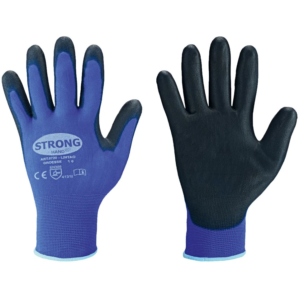 12er PACK(Paar) Gr .9 *LINTAO* STRONGHAND® HANDSCHUHE blau *LINTAO* STRONGHAND®