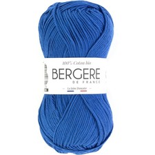 Pelote de laine - Royal - 100% coton bio - 3mm - Tricot et crochet - Bergère de