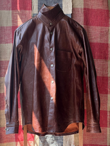 Acne Studios Leather Shirt Jacket FN-MN-SHIR000441 Size 44