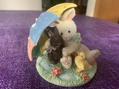 1993 Easter Bunnies Figurine Come Join Us Enesco Mary Rhyner 629391 Rare Retired