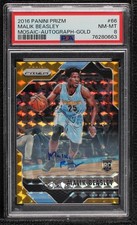 2016-17 Panini Prizm Mosaic Gold Auto 3/10 Malik Beasley #66 PSA 8 Auto j6a