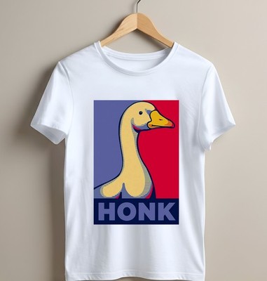 Lustiges T-Shirt Honk Goose - Retro Silly Duck Honk Vogel Meme Unisex Geschenk Tee Top
