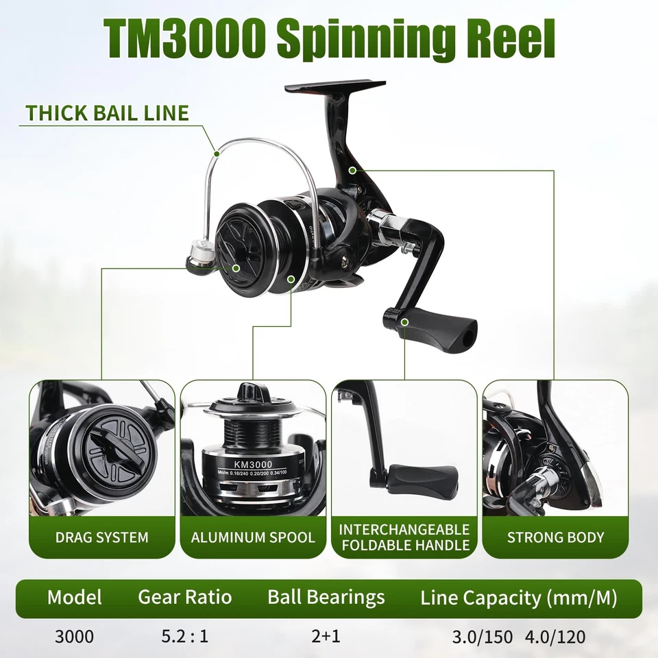 Fishing Rod Reel Combo - 2PCS 6.89ft Telescopic Fishing Poles 2PCS Spinning R... - Image 4 of 4