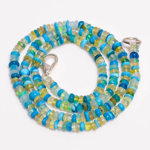 Perles de pierres précieuses lisses rondelle d'opale éthiopienne Welo A