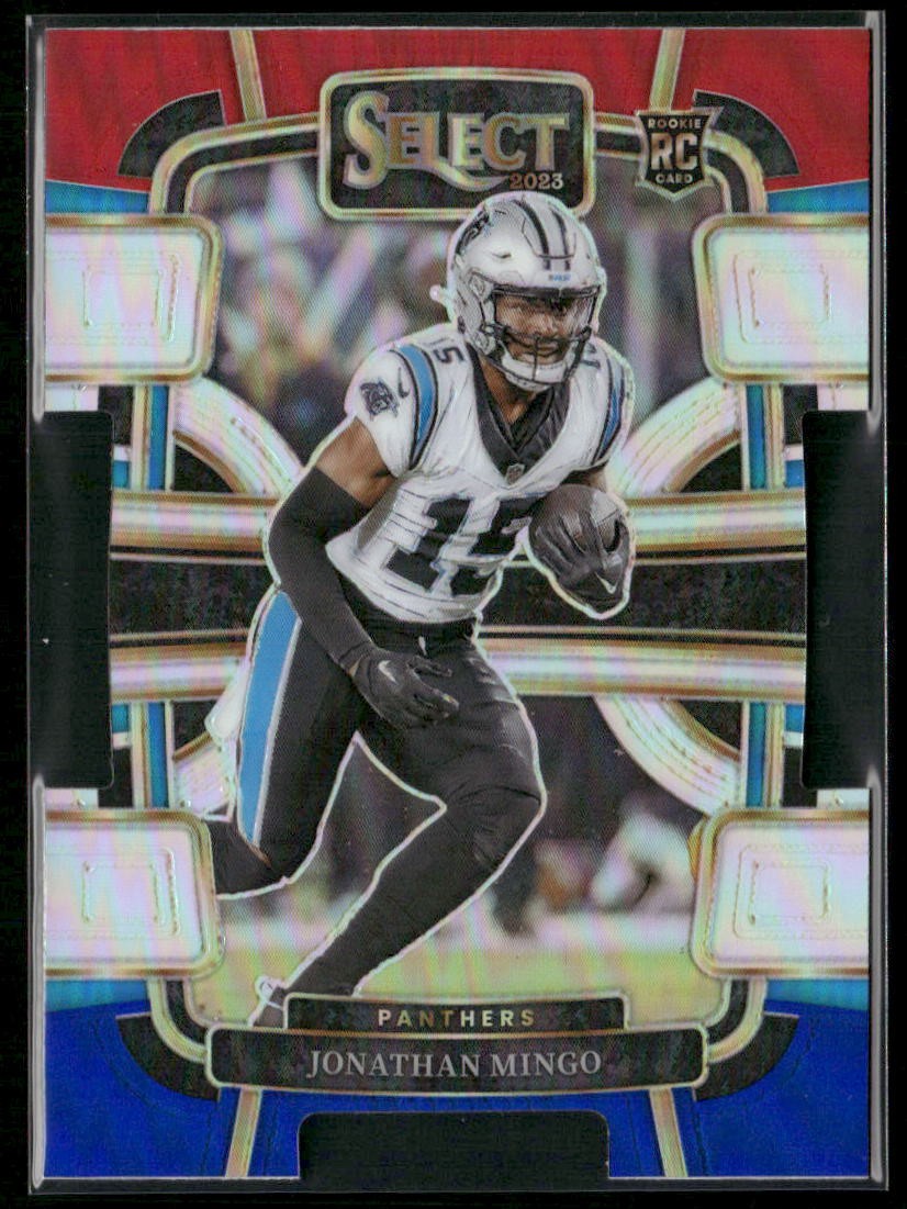 2023 Panini Select #16 Jonathan Mingo Red and Blue Prizms Die Cuts