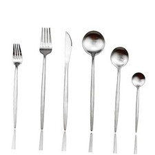 Luxury Flatwareware Sets, 24-pieces Elegant Cute 18/10 Service for 4 Silver