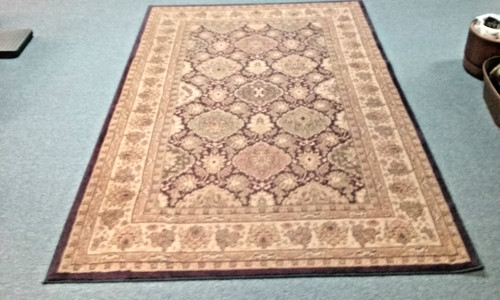 Mohawk Home Traditional Oriental Dark Red Tan Floral Area Rug Carpet 63" x 94"
