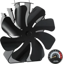 VODA Stove Fan Heat Powered Fireplace Fans Non Electric, Heat Activated Thermal 