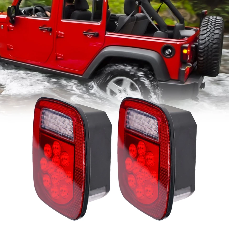 License Plate Lamp LED Tail Lights Parts Repair For Jeep For Wrangler YJ TJ - Image 3 of 4