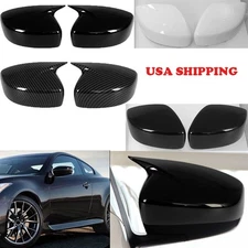 For Infiniti G25 G37 Q40 Q60 2008-2015 Carbon Black Sde Wing Mirror Cover Caps