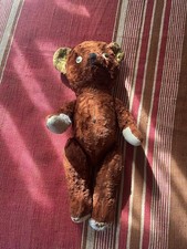 Vintage 50 s Teddy GUND Bear Goggle Eyes Brown Mohair And Jointed
