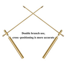 2 PCS Copper Dowsing Rod Divining Rods Upgraded Flexible Rotation Tool Solid Box