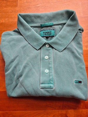 Herren Polo Tommy Jeans Grün L Regular Fit