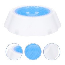 Reusable Sky Blue Dog Water Bowl Ceramic Cooler for Pets Easy Clean