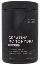 Sports Research Creatine Monohydrate - Gain Lean Muscle, Improve Performance And