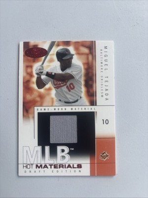 2004 MLB Hot Prospects Draft Miguel Tejada Game Worn Jersey 31/50 Orioles 