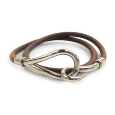 Bracciale HERMES originale pelle marrone/metallo h32029a