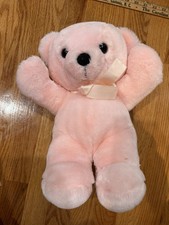 Vtg 1979 Cuddles Pink Teddy Bear Stuffed Plush