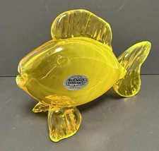 Blenko Glass Fish Minnow - Citrine