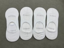 4 Pairs Bombas Lightweight Socks Women Size M White No Show Socks