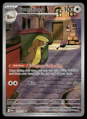 Gumshoos 153/132 Illustration Rare Mega Evolution Pokemon NM/M
