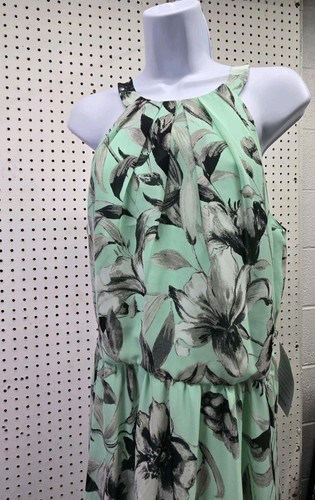 Eliza J Chiffon Maxi Dress in Mint ( Size 12) NWT Missing Belt - Picture 3 of 12