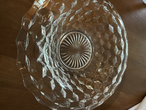 American Fostoria Rolled Edge Bowl 12”