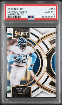 2023 PANINI SELECT WHITE PRIZM #156 DERRICK HENRY 29/35 PSA 10