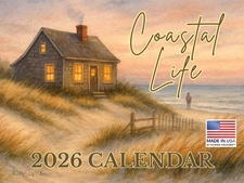 Coastal Life 2026 Calendar Wall Monthly Beach Sea Ocean Sand Lake Made In USA