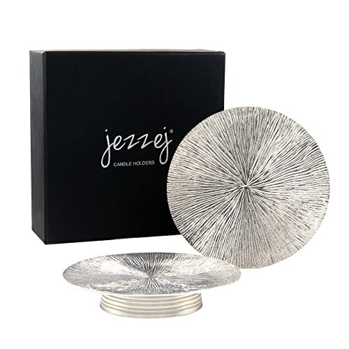  Candle Holder Set of 2 - Candle Holders for Table Centerpiece - Candle Silver