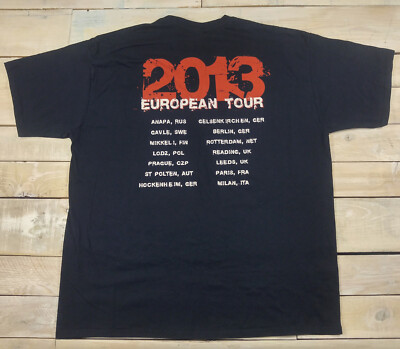 New SYSTEM OF A DOWN SOAD 2013 European Concert Tour Black T-Shirt