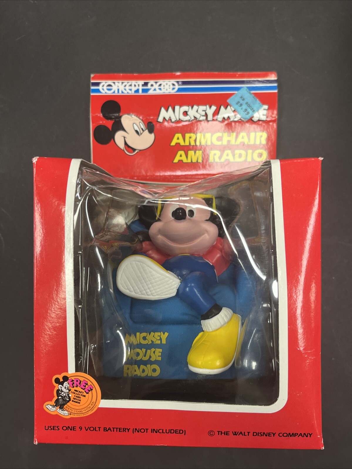 Vtg Radio Shack Disney Mickey Mouse Armchair AM Radio w/ Box $