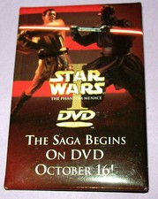 Star Wars - Episode One DVD Release Promo Button / Pin - Obi Wan & Darth Maul