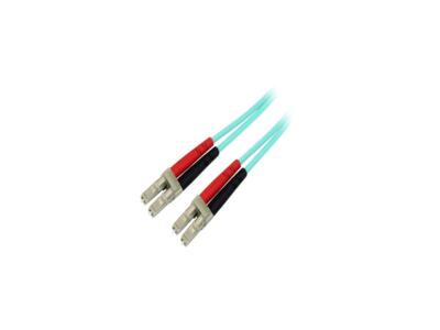 StarTech.com 450FBLCLC5 Aqua OM4 Duplex Multimode Fiber   16 ft / 5m   100 Gb  