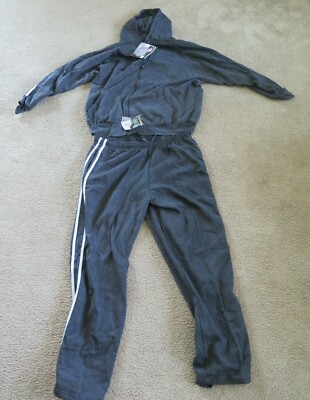 Omni Active Force Gray Sweatjacket with hood & Fleece Pants 2XL