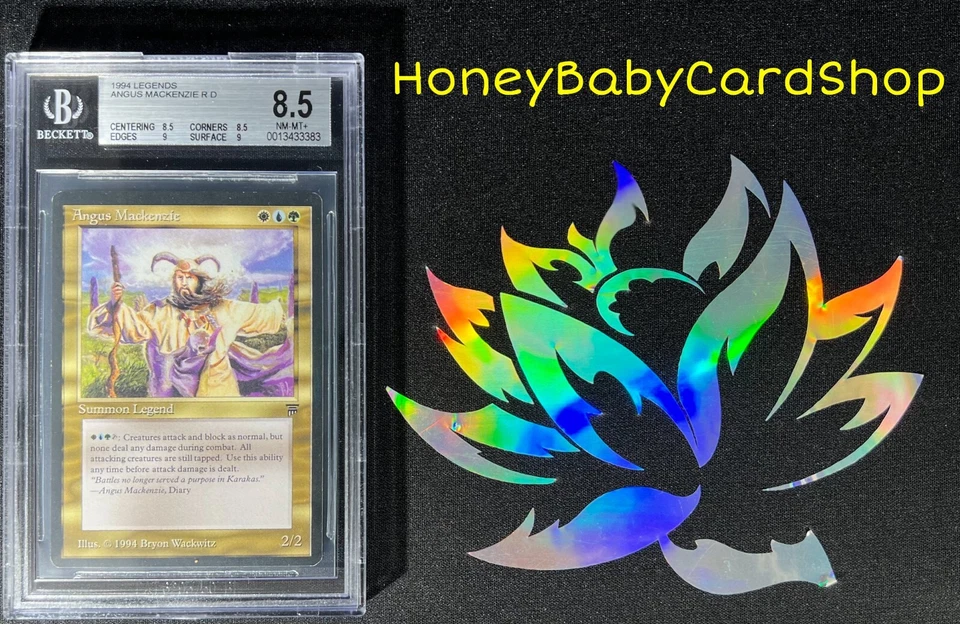 MTG Legends 1994 Angus Mackenzie BGS 8.5Q++ (Baby Quad++) NM/MT+ OldSchool 93/94 - Image 4 of 4