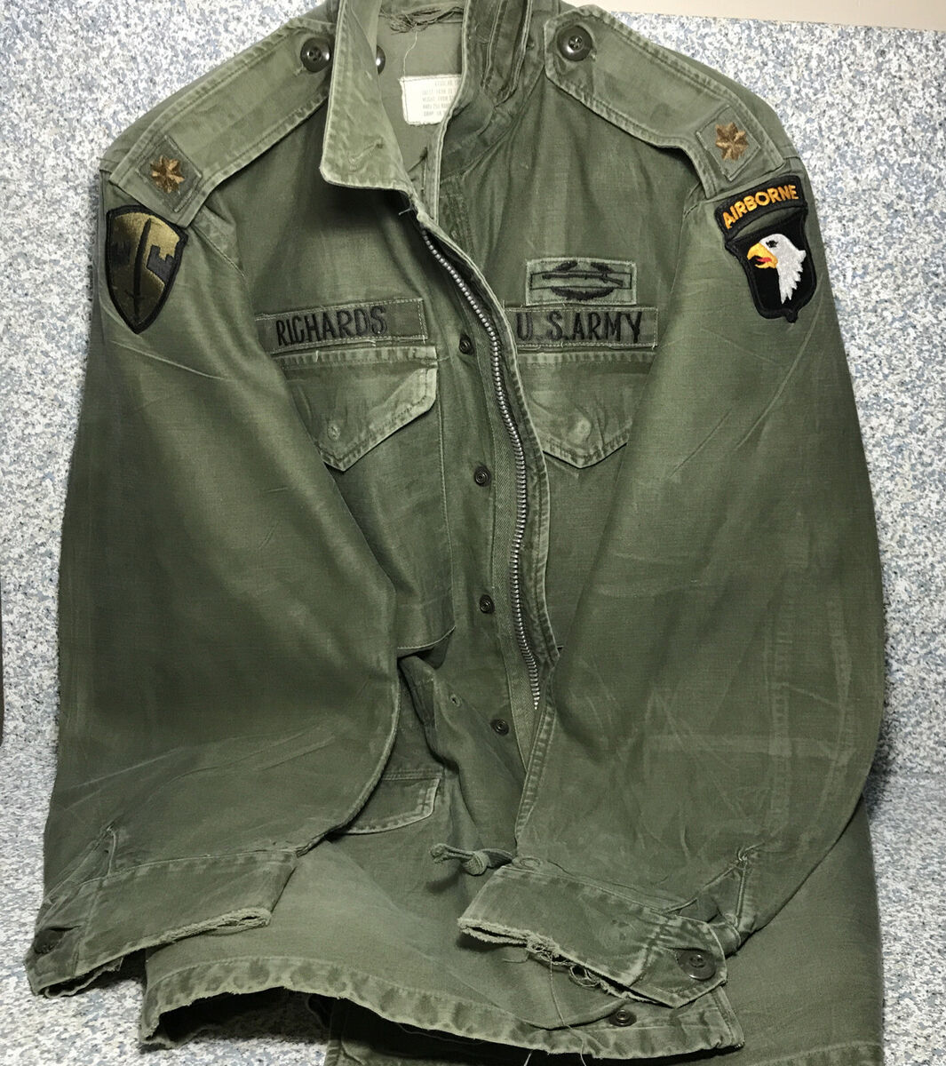 US Army Field Jacket OG 107 SATEEN COTTON W R JACKET, MANS sz. REG-SML AIRBORNE | eBay US Army Field Jacket OG 107 SATEEN COTTON W R JACKET, MANS sz. REG-SML AIRBORNE | eBay