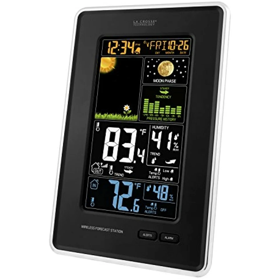 LaCrosse 308-1425 Wireless Color Digital Weather Forecast Station & Atomic Clock - Image 4 of 4