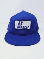 Vintage IMTECH Mesh Patch Trucker Snapback Hat 1980s USA Made Used FAST SHIPPING
