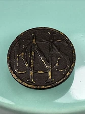 WW1 US Army Early National Guard Enlisted Collar Disc Insignia with Nut W27