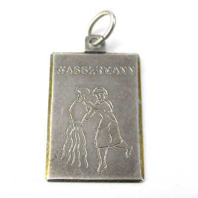 Sternzeichen Anhänger aus 800er Silber WASSERMANN Aquarius Silver Pendant