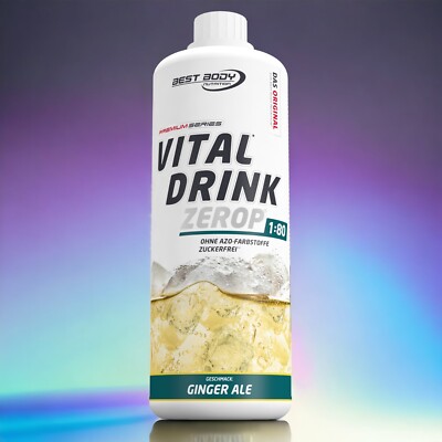Best Body Nutrition Low Carb Vital Drink 1000 ml Getränkesirup Ginger Ale vegan